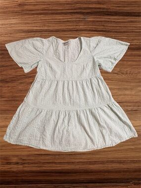 a new day Mint Textured Scoop Neck Tiered Dress Size Medium